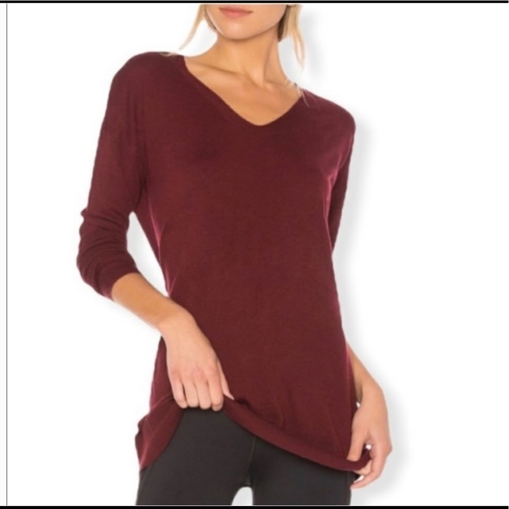 NWT Vimmia  Reversible Sweater Color Burgundy